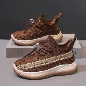 รองเท้าเด็ก Coconuts ระบายอากาศได้ดี พื้นนุ่ม รองเท้ากีฬาแบบถักสำหรับฤดูใบไม้ผลิและฤดูใบไม้ร่วง รองเท้าเด็กชายและเด็กหญิง รองเท้ากีฬาแบบสวมสบาย