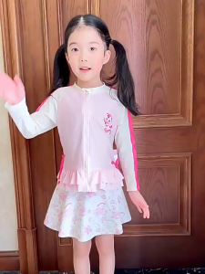 Đồ bơi bé gái cao cấp thiết kế hoạt hình dễ thương áo tay dài chống nắng váy xòe công chúa BD35297