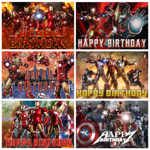 Beast Kingdom | The Avengers Iron Man Backdrop Boys Birthday Decorations Party Supplies Superhero Team Baby Shower Banner Photo Props Boy Gifts