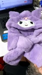 Mũ kèm Khăn Quàng Cổ Kurumi 2 trong 1 Dày Dặn Dễ Thương Cho bé 3 đến 14 tuổi dày dặn ấm áp