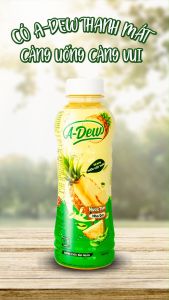 Nước trái cây Thơm Nha Đam A-Dew Chai 450ml - Thùng 24 Chai