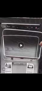 2024Car เครื่องดื่มที่วางแก้วชุบโครเมี่ยมแถบกรอบตัดสำหรับ BENZ C W205 C200 C250 C300 GLC W253 GLC200 300