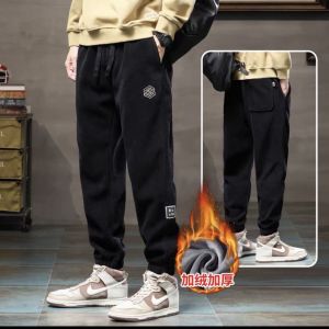 Fleece-lined Thickened Casual Pants Men Autumn and Winter New Arrival Corduroy Winter Heattech Mens Jogger Pants Sports Pants Tide