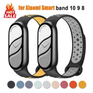 Sport Silicone Strap for Xiaomi Smart Band 10 9 8 Wristbands Replacement Bracelet Correa for Xiaomi Mi Band 10 9 8 Accessories