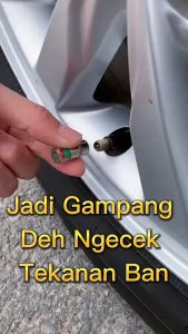 4pcs Tutup Pentil Mobil Variasi Dengan Indikator Tekanan Angin Bisa Untuk Motor Sepeda MSV