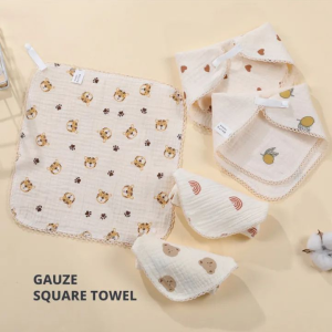 Muslin Soft Squares Newborn Face Towel Soft Baby Washcloths