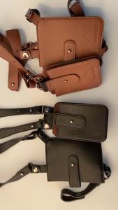 Portable Leather/Nylon Underarm Wallet Anti-Theft Hidden Holster For Phone Men Secret Agent Double Shoulder Wallet Bag Case