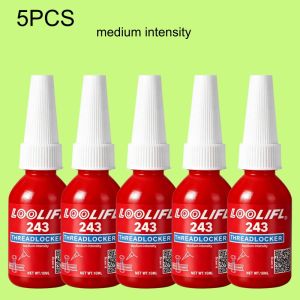 LOOLIFL 243 Threadlocker Medium Strength Blue Anaerobic Adhesive Oil-Resistant Removable Screw Locking Adhesive Vibration-Resistant Sealing Compound and Caulk for Metal Bolts and Nuts 10 mL