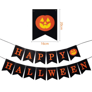 Happy Halloween Banners Decorations Outdoor Indoor Trick OR Treat Halloween Banner Garland Ornaments Party Decors For Front Door Outside Yard Garland Supplies