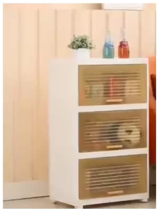 Flip Top Storage Box Kitchen Storage Cabinet Clothing Transparent Foldable Organizer Drawer Cabinet with Wheel for Clothes Space-Saving Storage Cabinet Multi-layer Storage Box Organizer Installation Free#cd025#cd032
