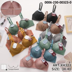 BH BRA IMPORT FEMA TANPA KAWAT KAIT 3 CUP B BAHAN EMBOSE RENDA HALUS MELAR PAKAI BUSA MELAR ELASTIS ADEM LEMBUT CEWEK WANITA PEREMPUAN MURAH PREMIUM