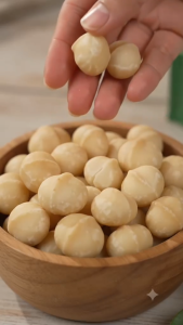 Ketogenius Kitchen Roasted Macadamia - Whole Kernels (Unsalted) 500g Kacang Macadamia Panggang Tanpa Garam - Slow Roasted Healthy Snack Natural