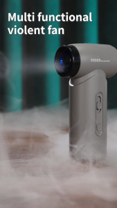 MeeGoo Mini Fan F71 Strong Wind Cooling USB Handheld Portable Air Duster Function Fan Outdoor LED Display