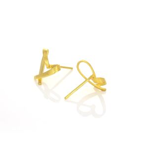 Chow Sang Sang 周生生 999.9 24K Pure Gold  Heart Stud Earrings 68738E
