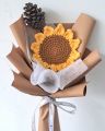 Bó hoa hướng dương bằng len, bó hoa hướng dương 1 bông được móc bằng len, bó hoa len handmade. 