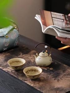 JISU | Bộ Lọc Trà Chống Nhiệt Phong Cách Trung Quốc Bằng Sứ