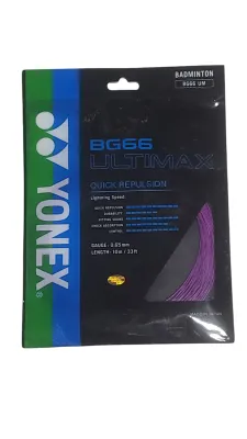Yonex BG66 Ultimax Badminton String Quick Repulsion Lightweight Speed Quick Response Tension Light Absorption 0.65 mm 180 g 33 ft Made in Japan
