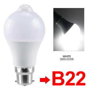Motion Sensor Night Lamp 85-265V B22 E27 LED Bulb Human Infrared Sensor Night Light for Stairs Corridor Porch Garage Auto ON/OFF