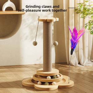 XIANGZONGBING | Durable Cat Scratching Post with Jute Material for Cat Toys and Entertainment