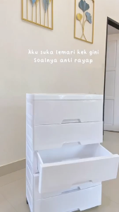 [Arfex]Lemari pakaian plastik Dengan RODA| Lemari plastik putih polos multifungsi | Lemari Drawer pakaian plastik premium Lemari Pakaian Anak