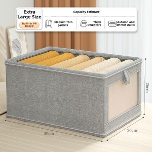 Clothing storage folding storage box basket