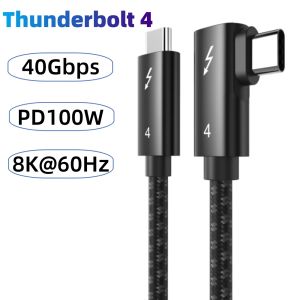 new Right Angle Elbow Thunderbolt 4 Cable 40GB Data Transfer 100W Power Charging Compatible Thunderbolt 3 for Apple Studio Display Free Shipping