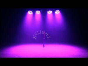 KAIY18 LED Slim Par Light RGBW 4 IN 1 Full Color Stage Lighting DMX512 Disco Party Lights for DJ KTV Bar Club Wedding Church Dancing Room