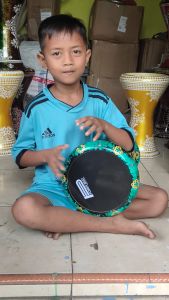 Darbuka 8 inchi hitam cat dalam biru - Lazada