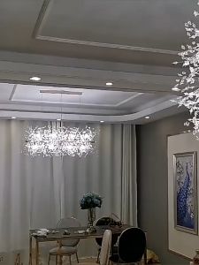 Luxury Crystal Chandeliers Creative Dandelion Ceiling Lights for Living Room Bedroom Dining Room Stairs Cafe Bar Decorative Lamp