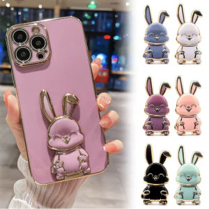 Finger Ring Phone Holder Cartoon Cute Rabbit Foldable Mobile Phone Bracket Universal Desktop Cellphone Stand Portable Kickstand