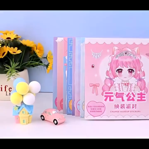 Buku Stiker Anak DIY Ganti Baju Stiker DIY Change Makeup Ketrampilan Dekorasi Buku Stiker