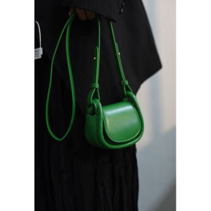 Mini Crossbody Bag for Women MBSQHNA Design Trendy Lipstick Bag Fashionable Saddle Bag Soft PU Leather Magnetic Buckle Closure