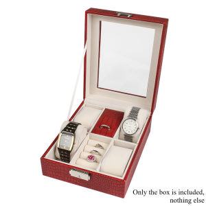 Watch Jewelry Box Travel Case Organizer PU Leather Storage Box for Ring Earrings Bracelet Watch Jewery Case Casket Gift