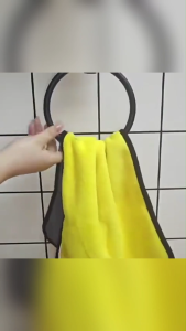 Stainless Steel Towel Ring Hand Towel Holder for Bathroom & Kitchen Modern Style Thicken Round Wall-Mounted Ring Towel Holder & Towel Hanger