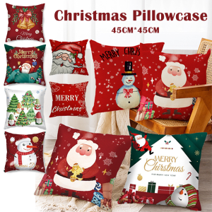Christmas Pillowcase Throw Pillow Case Cushion Cover Xmas Home Decor 45*45CM