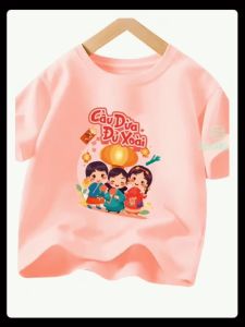 Áo thun tết cho bé hình cầu đủ dừa xoài cho bé từ 6kg-30kg.AT41