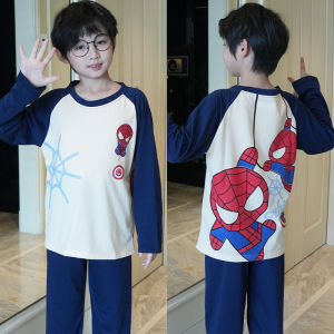 Princess Style Childrens Sleepwear Long Sleeve Thin Cotton Home Clothes Set for Girls Kids Comfortable Breathable Moisture Wicking