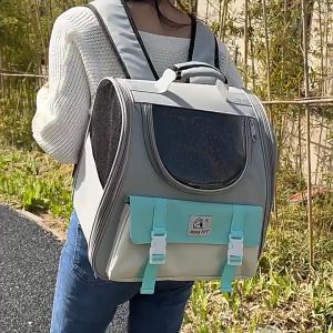 Pet Carrier Bag & Backpack | Elegant Practical Safe | PU Acrylic Polyester | Oxford Cloth | Spacious & Lightweight | For Cats <6kg Dogs <5kg | Ventilation Ergonomic Design | Multiple Pockets | Waterproof Durable | Travel Vet Visits Outings | Pink