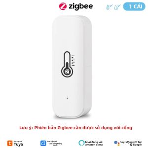 Cảm Biến Nhiệt Độ Và Độ Ẩm Trong Nhà Thông Minh Tuya Zigbee Với Chức Năng Giám Sát Từ Xa Qua Ứng Dụng Hoạt Động Với SmartLife Alexa Và Google
