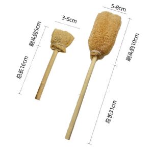 Multi-Functional Bamboo Handle Cup Brush Kitchen Home Use Hanging Style Pot Cleaning Dishwashing Bottle Brush Household Tool