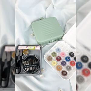 Bisa COD Set Alat Jahit Kotak Magnet 21Pcs/Set Sewing box/Set Alat Jahit Kemasan Dompet /Perlengkapan Peralatan Jahit Set Lengkap Korean Gaya /Sewing Set With Pouch