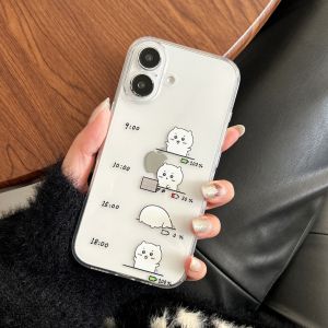 Cartoon Style Clear Soft Phone Case for iPhone 16 pro Max Apple 15 14 pro New Model 13 Couple Matching 12 Male Female Version 11 XR Famous