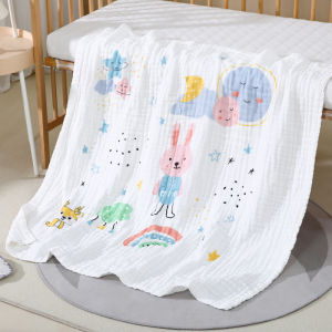 Ultra Soft Pure Cotton Baby Bath Towel 6 Layers Gauze a Class Newborn Wrap Blanket Infant Covering Blanket Baby Supplies