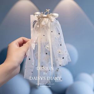 Princess Crown Hair Accessory for Girls Birthday Butterfly Knot 3D Headwear Toddler Girl Hair Clip Childrens Party Hat