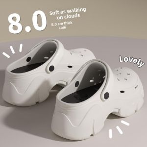 Womens Thick Bottom Sandals 2025 New Summer Outdoor Wear Heightening Cute Beach Coastal Head Covering Flip Flops