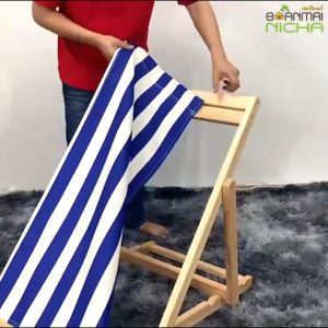 Baanmainicha ผ้าใบชายหาด สำหรับเปลี่ยน รีฟิลผ้าชายหาด (เฉพาะผ้า)เนื้อหนา 16 ออน สีขาว 45x115 cm