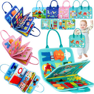 Montessori Busy Book Educational Toys For Toddler Portable Activity Travel Board Fine Motor Skills Early Education learing Toys