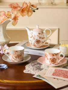 MODERN SWEETHOME | Bone China Coffee Cup and Teapot Set Wedding Gift