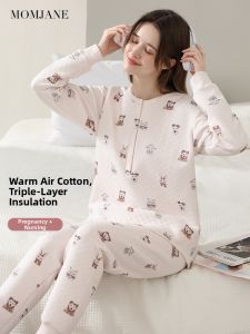 Mom Jane | Thick Maternity Nursing Pajamas Autumn Winter Cotton
