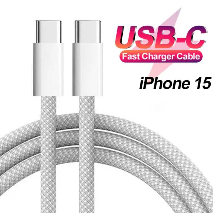 USB-C Charger Cable 1M Compatible iPhone 15 Pro Max Plus Type C to Type